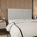 Ver imagem 2 de Cabeceira Estofada King Carla 195cm Linho Cinza