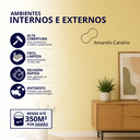 Ver imagem 2 de Tinta Acrílica Premium Semi Brilho Cor Amarelo Canário 18L Antimofo Baixo Odor Durín
