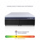 Ver imagem 5 de Conjunto Box Baú Preto Durban Azul Espuma D28 Queen 158x198x64 - King House