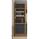 Ver imagem 2 de Paneleiro Duplo Forno 70cm 2 Portas 1 Gaveta MDF com Rodapé em PVC Lisboa Itatiaia