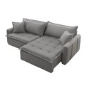 Ver imagem 4 de Sofá Cama Linho em Madeira Eucalipto 200cm Braço 20cm Arizona Meu Sofá Online