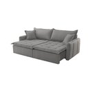 Ver imagem 2 de Sofá Cama Linho em Madeira Eucalipto 200cm Braço 20cm Arizona Meu Sofá Online
