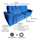 Ver imagem 5 de Sofá Retratil e Reclinável com Molas Ensacadas 210cm Alegria