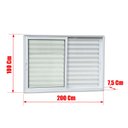 Ver imagem 2 de Veneziana Alumínio Elite 3 Folhas Moveis 100 x 200 V.Liso Branco Brimak