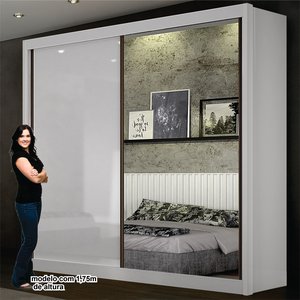 Guarda Roupa com Espelho 2 Portas 3 Gavetas São Paulo