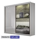 Ver imagem 5 de Guarda Roupa Casal São Paulo 2 Portas 1 com Espelho 3 Gavetas 100% MDF Branco