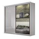Ver imagem 2 de Guarda Roupa Casal São Paulo 2 Portas 1 com Espelho 3 Gavetas 100% MDF Branco