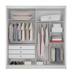 Guarda Roupa Casal São Paulo 2 Portas 1 com Espelho 3 Gavetas 100% MDF Branco - 4 Guarda Roupa Casal São Paulo 2 Portas 1 com Espelho 3 Gavetas 100% MDF Branco - 4
