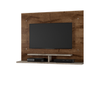 Ver imagem 1 de Painel Sion com Prateleira 02 Nichos para Tvs de até 56 Polegadas JCM Moveis Cacau/Grigio
