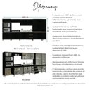 Ver imagem 6 de Cozinha Completa Milão 7 Peças com Paneleiro 400cm Menu Móveis Preto