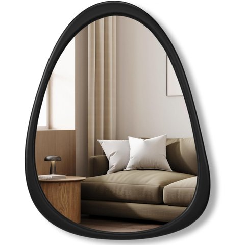 Espelho Emoldurado Gringa Preto M 100x80cm Orgânico