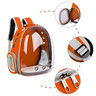 Mochila Pet para Transporte de Cães e Gatos Visão Panorâmica (laranja) - 3