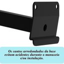 Ver imagem 2 de Suporte Refletor Inclinado Parede Braço 70 Cm Preto