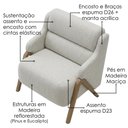 Ver imagem 4 de Poltrona Decorativa Madri Pes Madeira Linho Tcs 701 Moll