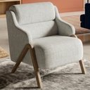 Ver imagem 2 de Poltrona Decorativa Madri Pes Madeira Linho Tcs 701 Moll