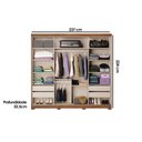 Ver imagem 2 de Guarda Roupa Casal 2 Portas Magnum Cedro/Salvia Carraro