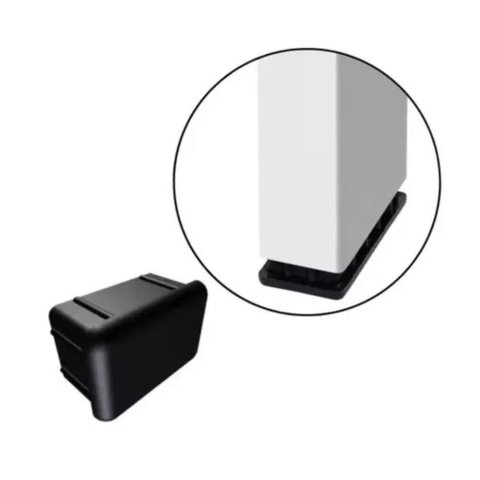 Kit 50 Unidades Tampa Plásticas Metalon 50x30 Preta Ponteira Interna