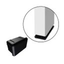Ver imagem 1 de Kit 50 Unidades Tampa Plásticas Metalon 50x30 Preta Ponteira Interna