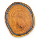 Ver imagem 3 de Tábua Corte Gourmet Madeira Orgânica Redonda com Resina