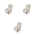 Ver imagem 1 de Kit com 3 Cadeiras Luxo Trida para Jantar – Revestimento Suede Premium e Estilo Sofisticado