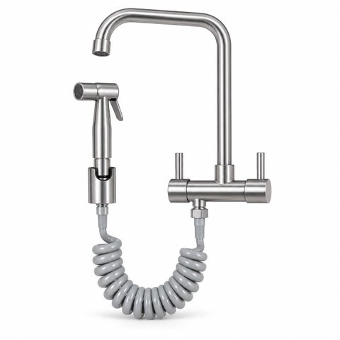 Kit Lavanderia Dallas Torneira com Chuveirinho Aço Inox 304