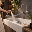 Ver mais imagens de Kit Lavanderia Dallas Torneira com Chuveirinho Aço Inox 304