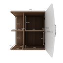 Ver imagem 5 de Conjunto para Banheiro 3 Peças 1 Gabinete com Cuba 1 Espelheira Duna Marrom/Nogal/Branco