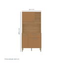 Ver imagem 3 de Armário de Cozinha Compacto Zen 3 Portas 1 Gaveta Freijó e Caramelo