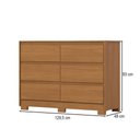 Ver imagem 3 de Cômoda Ravenna 6 Gavetas Cinamomo - Henn