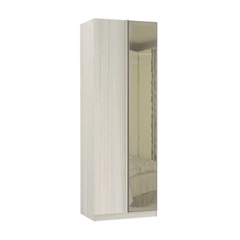 Guarda-roupa Solteiro Luciane Canto Reto 1 Porta com Espelho Reflecta 80 Cm