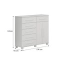 Ver imagem 3 de Cômoda 6 Gavetas 2 Portas São Paulo