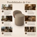 Ver imagem 3 de Puff com Encosto Orgânico Moderno para Recepção Sala Quarto