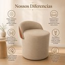 Ver imagem 2 de Puff com Encosto Orgânico Moderno para Recepção Sala Quarto