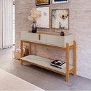 Ver imagem 1 de Aparador 2 Gavetas Lizz Off White/cedro - Casa D Móveis