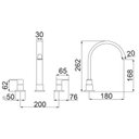 Ver imagem 3 de Misturador de Lavatório Mesa Bica Alta 1877 C98 Loren Vogue Metal Lorenzetti