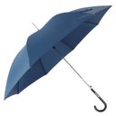 Ver imagem 1 de Guarda Chuva 100cm Automático Cabo Curvo Azul Grande Fazzoletti Resistente