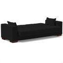 Ver imagem 7 de Sofá Cama Decorativo 210cm Beesley Linho Preto - Gran Belo