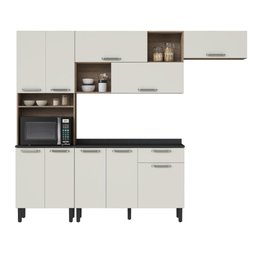 Armário de Cozinha Completa Itatiaia Vegas 10 Portas 1 Gaveta Freijó/Off White - 3