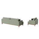 Ver imagem 5 de Sofá 3 Lugares Living Fixo Doha 2,30m em Linho:verde Claro