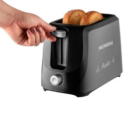 Tostador de Pães Pratic Mondial 110v Preto/prata T18 - 3