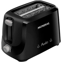 Tostador de Pães Pratic Mondial 110v Preto/prata T18 - 2
