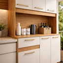 Ver imagem 2 de Armário Cozinha Tampo Balcão Slim 120cm Pequeno Estreito Ideal para Apartamento Robusto Nicho para M