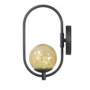 Ver imagem 2 de Arandela Parede Online Preta Globo de Vidro Ambar