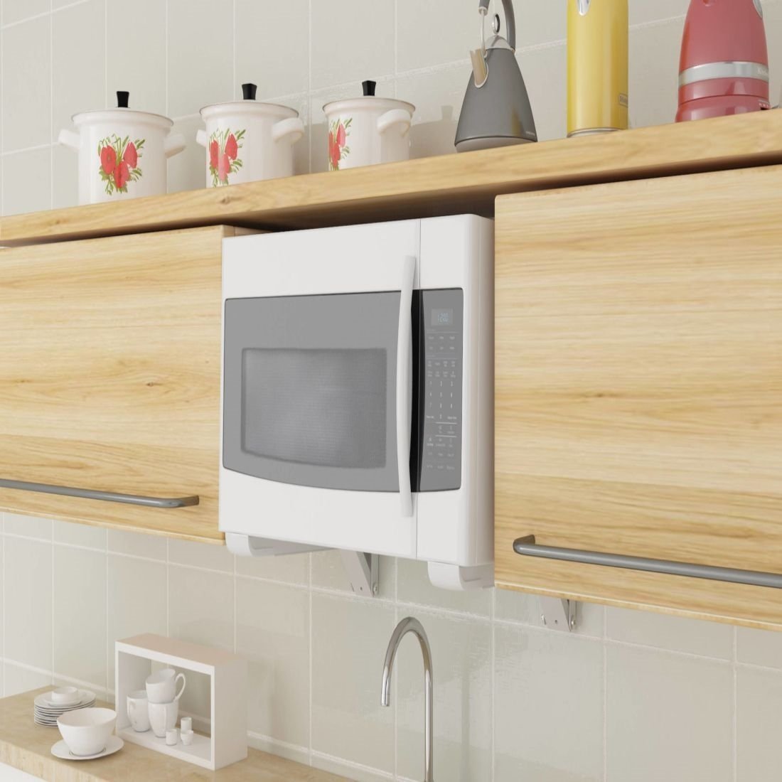 Suporte micro-ondas ou forno elétrico - cs0038 branco - 2