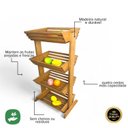 Ver imagem 7 de Fruteira e Estante 4 Cestos Madeira Maciça Maju 48cm Marrom Madeiral