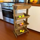 Ver imagem 1 de Fruteira e Estante 4 Cestos Madeira Maciça Maju 48cm Marrom Madeiral