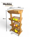 Ver imagem 3 de Fruteira e Estante 4 Cestos Madeira Maciça Maju 48cm Marrom Madeiral