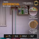 Ver imagem 3 de Armário Aéreo para Lavanderia MDP 15mm com Nicho Organizador Freijó