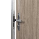 Ver imagem 4 de Kit Porta de Madeira Lisa 212x75cm com Batente de Aluminio 3,6cm Ecomadeiral MGM Abertura Esquerda Marrom/Carvalho Alpha