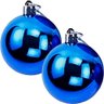 Kit 16 Bolas Azul Lisa Árvore Natal Decoração Natalino 60mm - 1